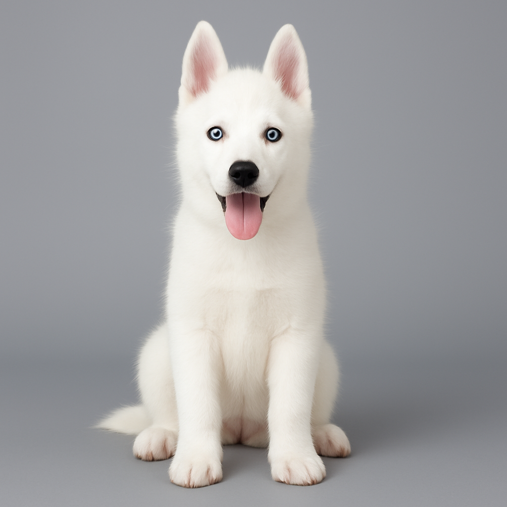 Full White Siberian Husky Puppy